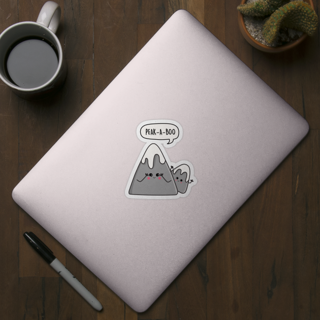 Peak-a-boo mountain pun by LEFD Designs
